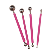 丸玉 4本セット ピンク 細工 お買得 粘土剥がれ良い （全長：約130ｍｍ）