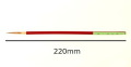 赤軸面相　筆（小）糸ひき　白狸・イタチ毛　陶芸用（穂丈23×巾3.0ｍｍ　全長：約220ｍｍ）　