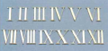 時計用 文字符 ローマ数字 金　大  弱粘着付　約22mm