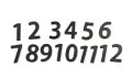 時計用 文字符 アラビア数字 黒 弱粘着付