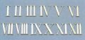 時計用 文字符 ローマ数字 金 大 弱粘着付