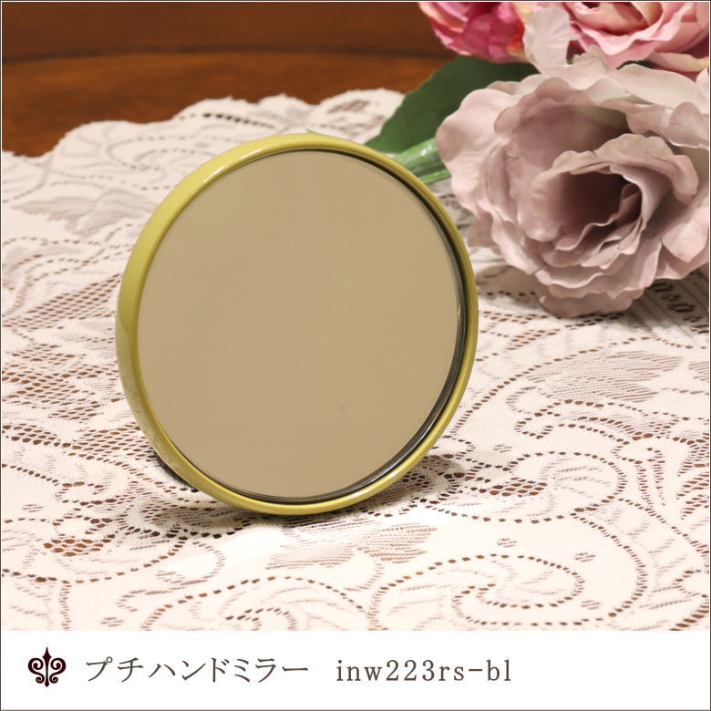 金色の花柄ハンドミラー ハンドミラー | 拡大鏡付ハンドミラー