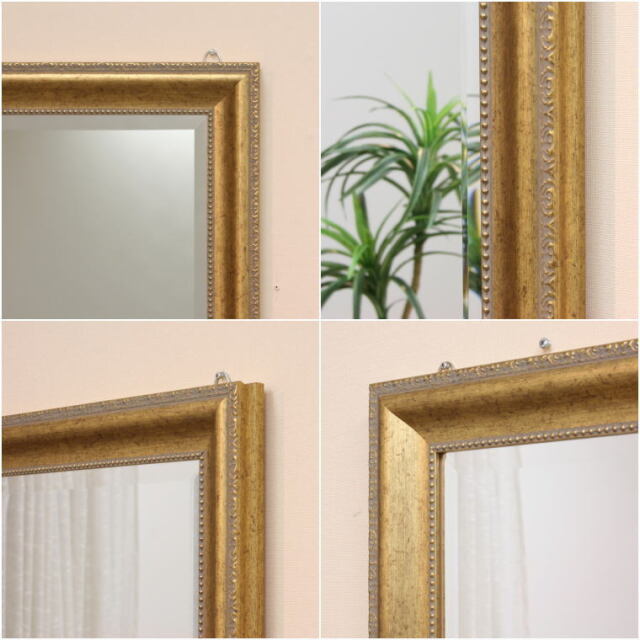 アンティークゴールド仕上げウォールミラー Du4939go 50x150 鏡 通販 岡本鏡店