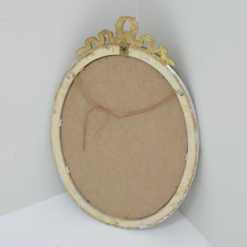 ミラー 鏡 Fa6450 350 銀の楕円形ミラー アンティークミラー 壁掛けミラー