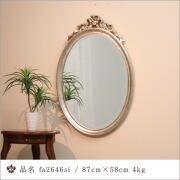 鏡 ミラー Fa612 イタリア製 オーバル ウォールミラー 壁掛け鏡