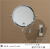 wall mirror, 3x magnifying, chrome, double arm, hotel, brass, professional, round