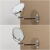 tilt mirror, adjustable arm, 3x lens, bathroom use, wall type