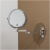 mirror extended, long arm, wall base, chrome round, 3x type