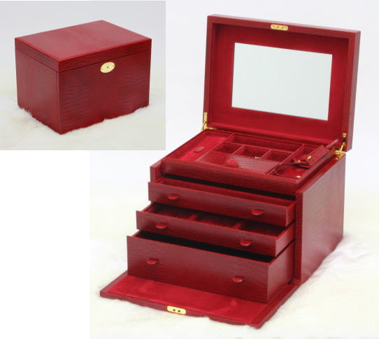ジュエリーボックス wo9334-55 本革ジュエリーボックス