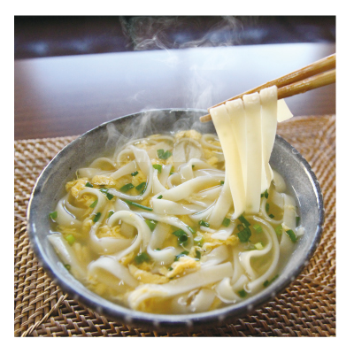 雪ひらうどん「生姜」調理写真
