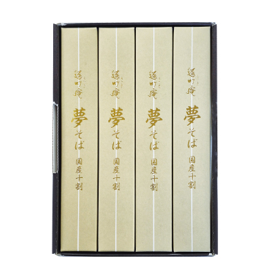 ［新商品］夢そば　国産十割　90g×4箱