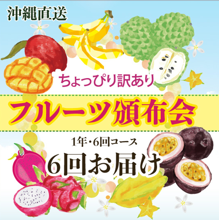 沖縄産訳ありフルーツ頒布会[6回お届け]