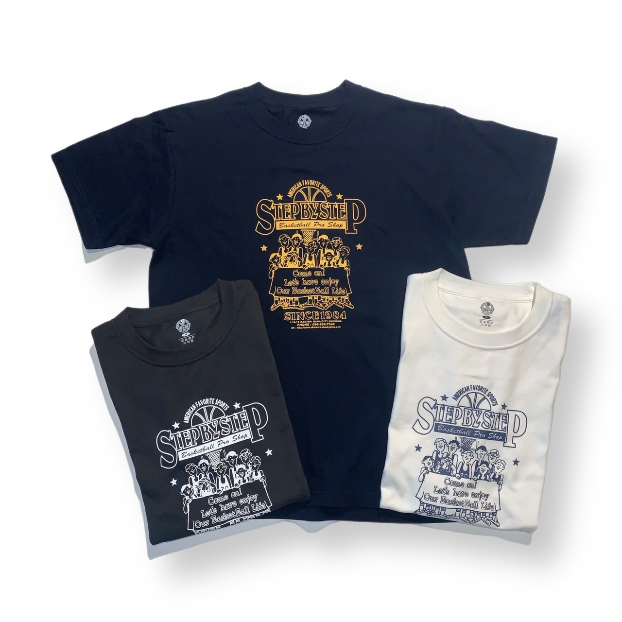 SBSCOTS-2401 / 当店限定商品 / STEPBYSTEP / ステップバイステップ / Tシャツ / 半袖 / コットンTシャツ / バスケットボール