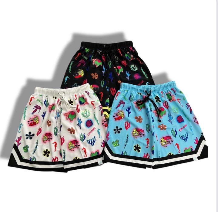 SJP25183S / スポルディング / SPALDING / パンツ / ジュニア ジャージーショーツ スポンジボブ アンダーザシー / ジュニア / バスケ / バスケットボール