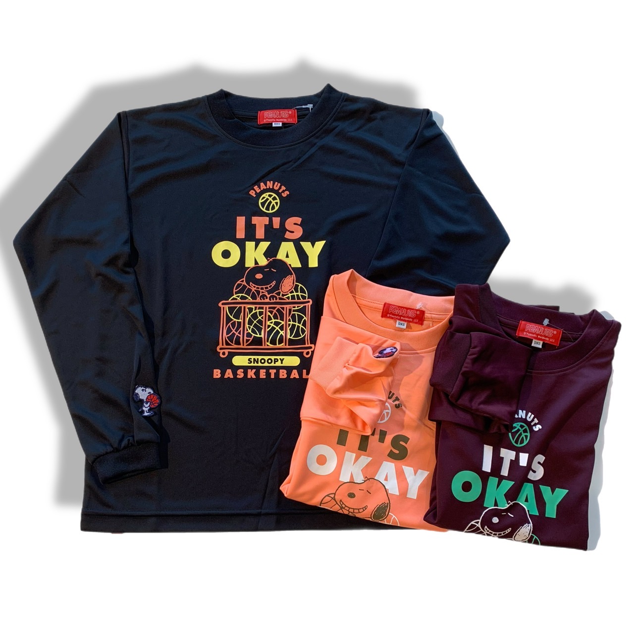 PNU-6721/  SNOOPY / スヌーピー / ロングスリーブ/ 長袖 / バスケットボール / ジュニア