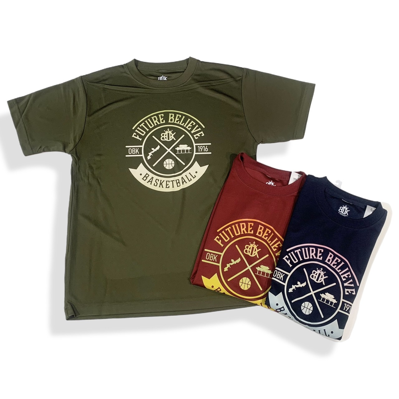 OBKTS-2512/【2025秋冬新作】 OBK / OKINAWA BASKETEBALL KINGDOM / STEP BY STEP オリジナル /  Tシャツ / バスケットボール