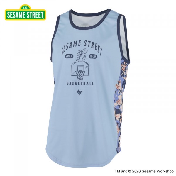 22865/SESAME STREET BOTANICAL TANKTOP BLUE/セサミストリート/タンクトップ/BFIVE/ビーファイブ/バスケットボール
