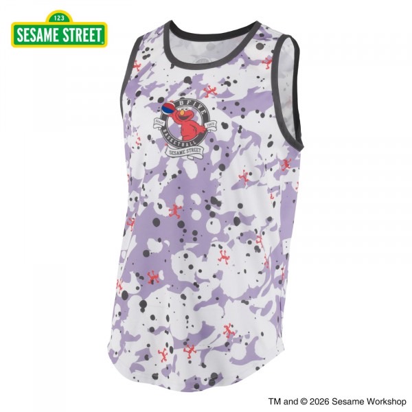 22867/SESAME STREET CAMO SPLASH TANKTOP COOKIE MONSTER/セサミストリート/タンクトップ/BFIVE/ビーファイブ/バスケットボール