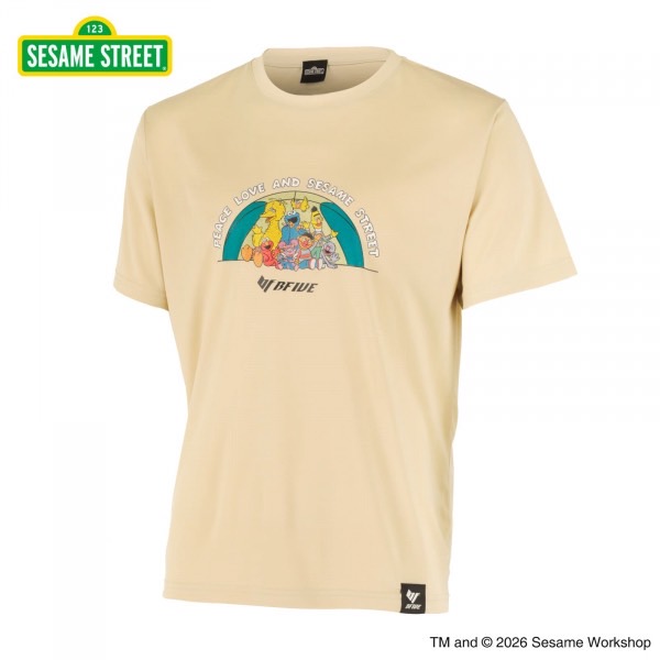 22858/SESAME STREET PEACE TEE BEIGE/セサミストリート/Tシャツ/BFIVE/ビーファイブ/バスケットボール
