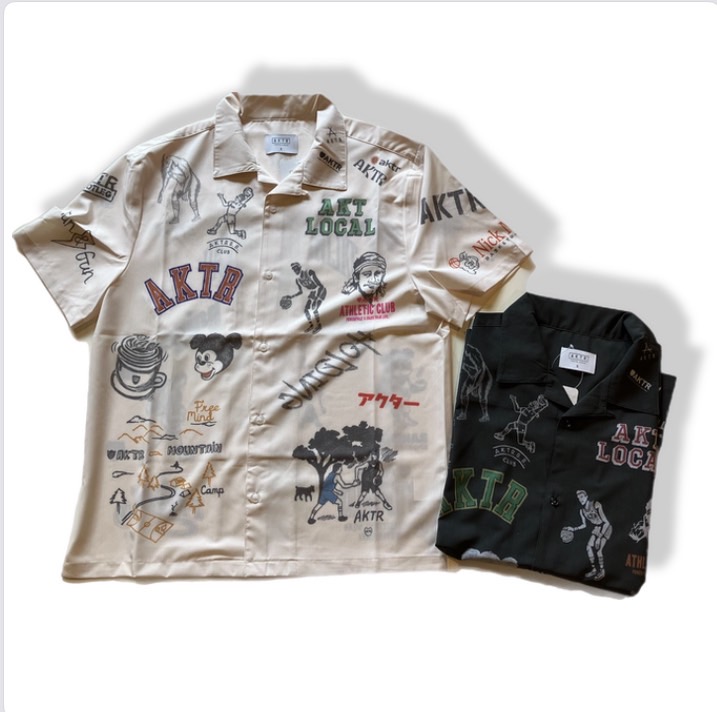 126-036010/ AKTR / MEMORIAL SHIRT ECRU/ シャツ / アクター / スケットボール