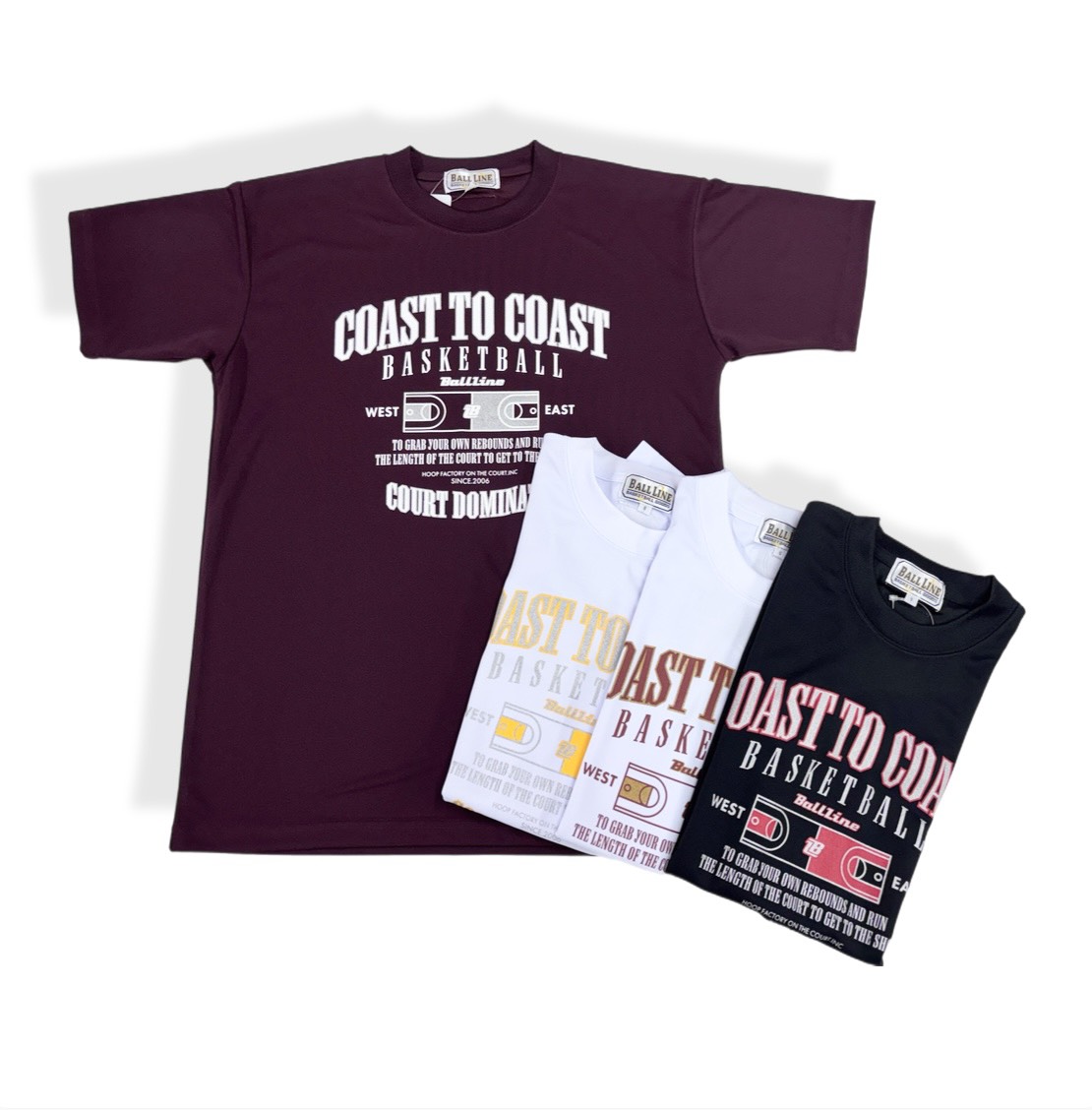 BT-1809/【2026春夏新作】 BALL LINE  / Ｔシャツ / T-SHIRTS / ボールライン / バスケットボール