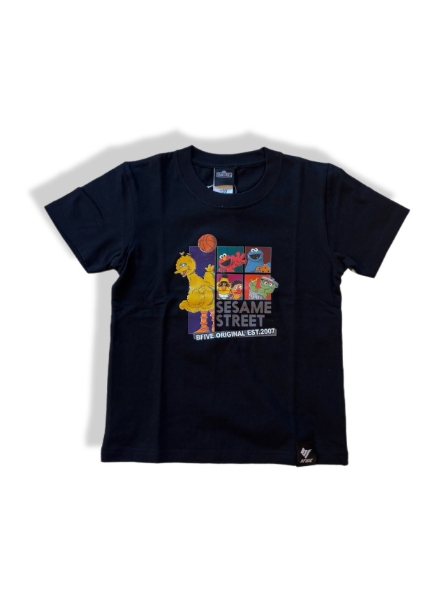 21849/セサミストリート/ジュニアトップス/半袖/BFIVE/ビーファイブ/バスケットボール