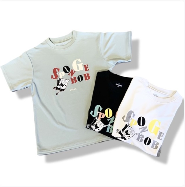 SJT26046S/ スポルディング / SPALDING / ジュニア Tシャツ スポンジ・ボブ タイポグラフィ /Tシャツ / バスケ / バスケットボール/ジュニア