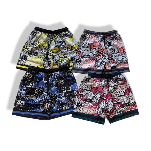 SJP25187S/ スポルディング / SPALDING / パンツ / ジュニア ジャージーショーツ スポンジ・ボブ グラフィティ/ ジュニア / バスケ / バスケットボール