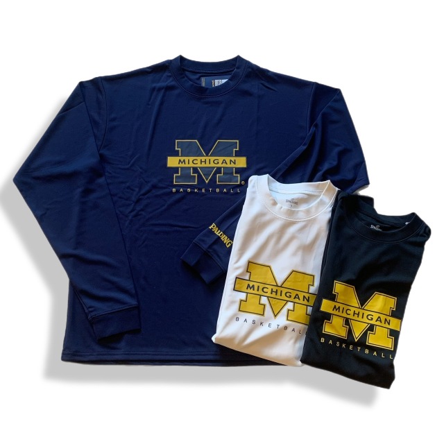 SMT25141M / スポルディング / SPALDING /  ロングスリーブTシャツ /ミシガンバスケットボール / バスケ / バスケットボール