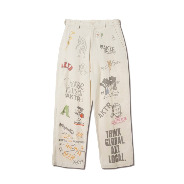 126-005020/ AKTR /ADJUST FIT MEMORIAL PANTS ECRU / ワークパンツ / アクター / バスケットボール