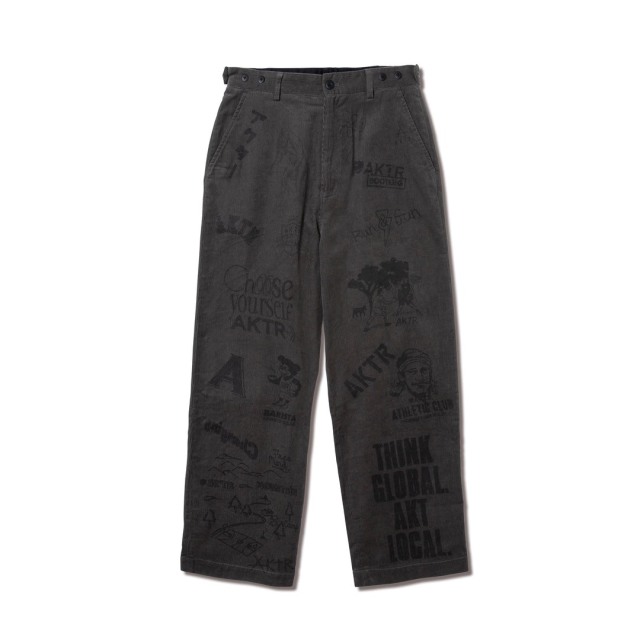 126-005020-BK/ AKTR /ADJUST FIT MEMORIAL PANTS GY/ ワークパンツ / アクター / バスケットボール