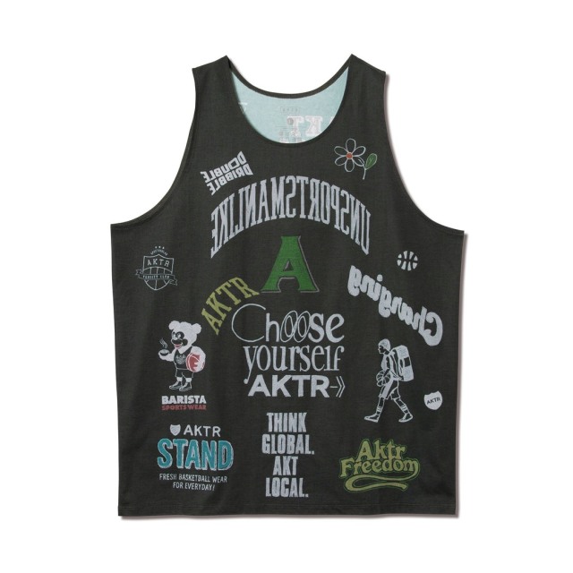 126-001001-GY/ AKTR / MEMORIAL TANK ECRU/ Tシャツ / アクター / バスケットボール