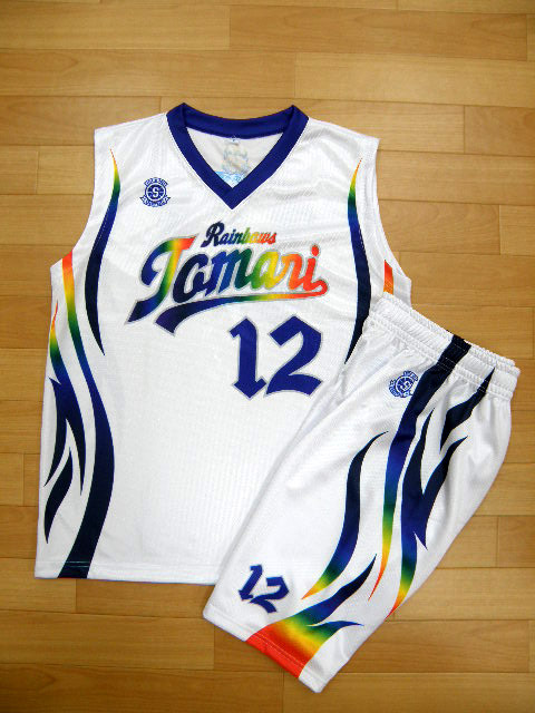 【デザインサンプル】　泊小男子（小学校）　昇華ユニフォーム（淡色）