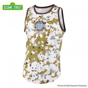22868/SESAME STREET CAMO SPLASH TANKTOP COOKIE MONSTER/セサミストリート/タンクトップ/BFIVE/ビーファイブ/バスケットボール