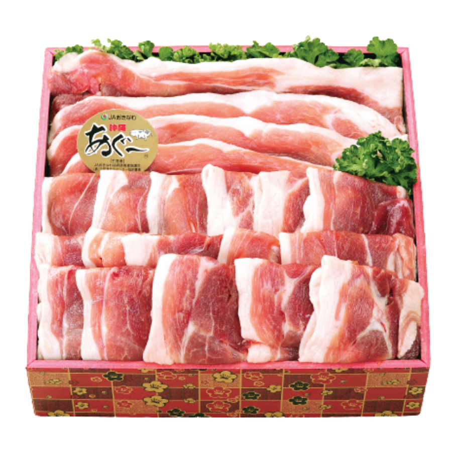 【送料無料】あぐー豚しゃぶしゃぶセット ウデ肉またはモモ肉 1kgセット 分納 1000170001295