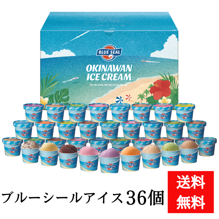 ブルーシールアイスクリームギフト 36個入り　4954337402999
