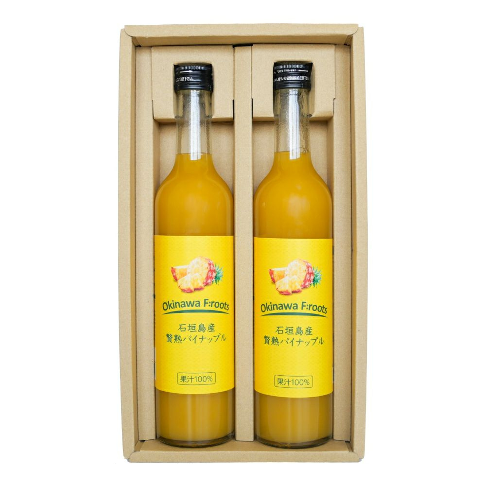 贅熟パイナップルジュース500ml　果汁100%　2本セット（送料無料）