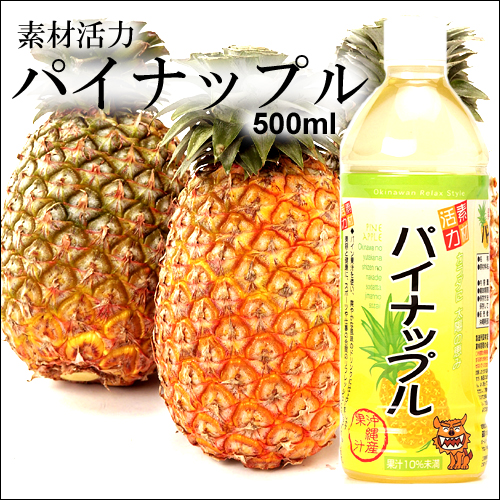 沖縄宝島 素材活力 パイナップル 500ml ペットボトル