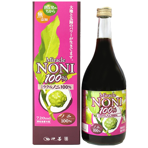 沖縄 仲善 ミラクルノニ 100% 720ml×6本　4980479007181