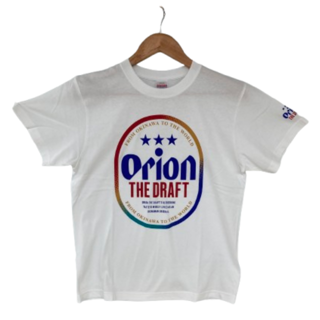 オリオンビールTシャツ　ドラフトロゴ　白　XL