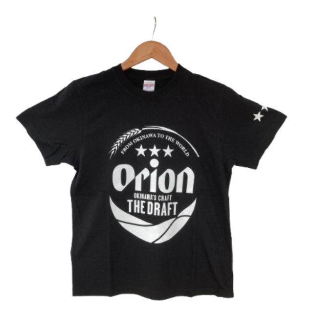 オリオンビールTシャツ　BIGロゴ　モノクロ　黒　XL