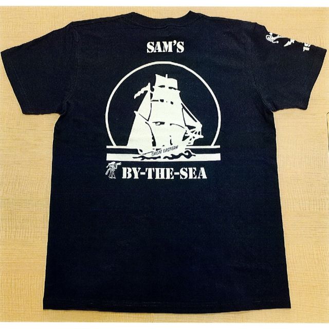 SEA CTHARSIS Tシャツ サムズバイザシーオリジナルTシャツ 紺 Sサイズ