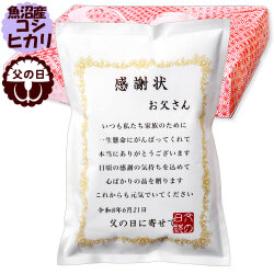 父の日 ギフト 感謝状 魚沼産コシヒカリ 3kg 令和7年産 プレゼント 新潟 お米