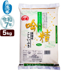 無洗米 令和7年産 新潟産 こしいぶき 5kg 吟精