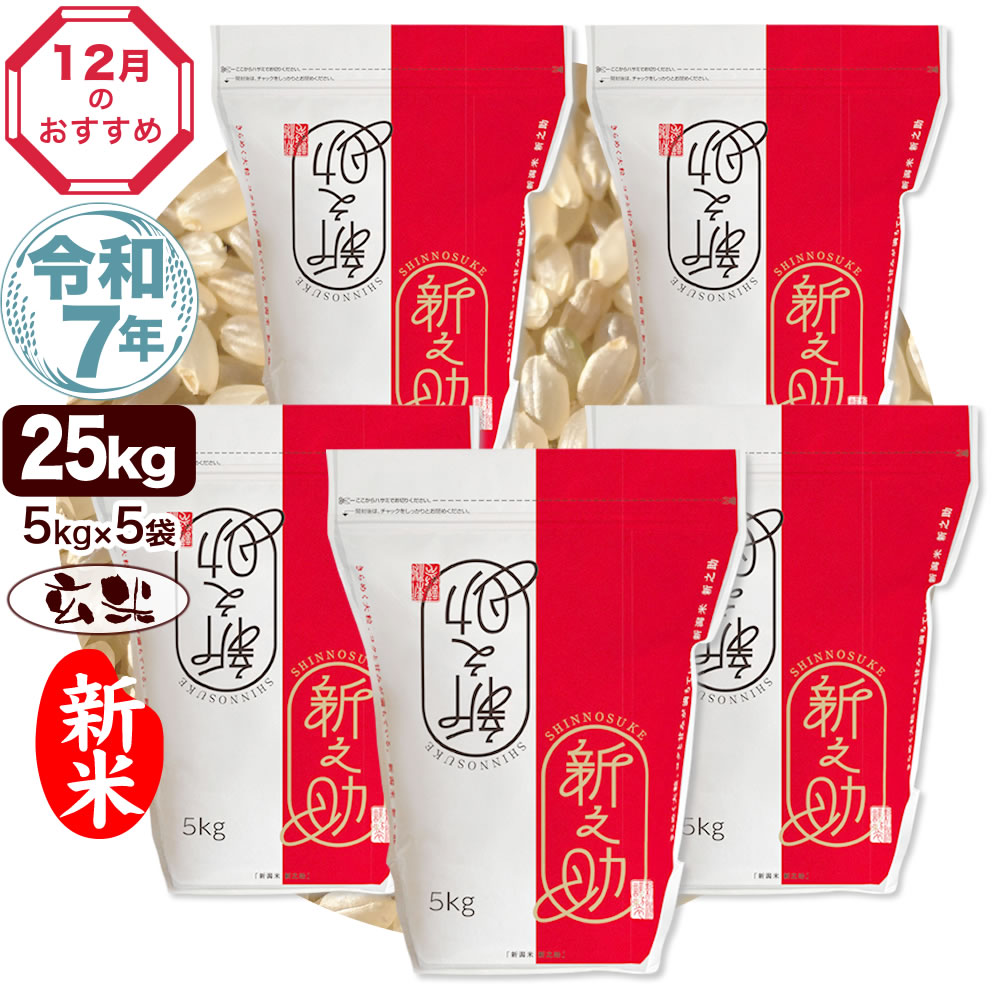 令和7年産 新潟県産 新之助 10kg（2kg×5袋）新鮮密封 窒素充填包装