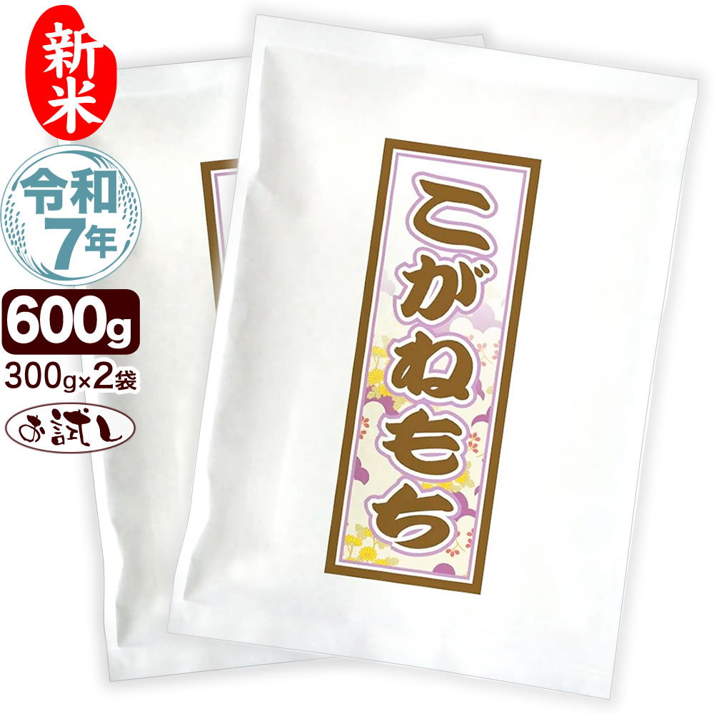 新米 令和7年産 新潟産 こがねもち米 お試しセット 300g×2袋 送料無料 ゆうパケット発送
