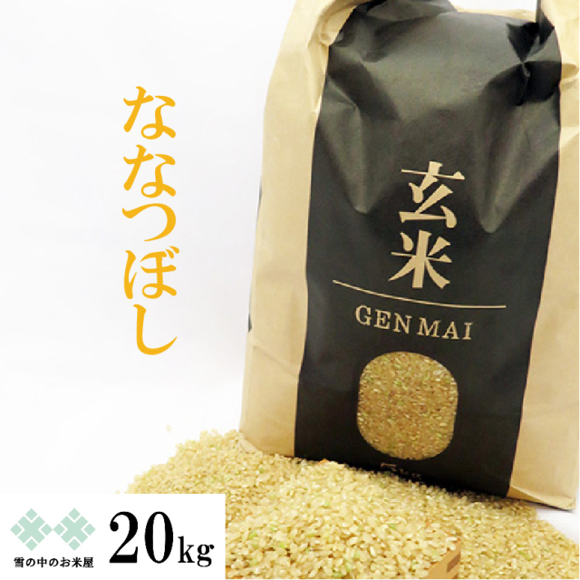 ななつぼし玄米　20kg（5kg×4）令和6年産　送料無料（沖縄、離島は除く）