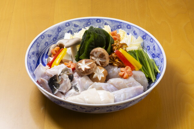 ふぐ鍋　盛り付け