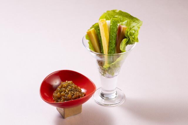 金山寺わさび　料理（ディップ）