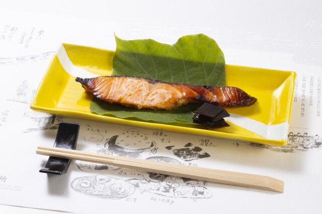 鮭の味噌漬け　料理